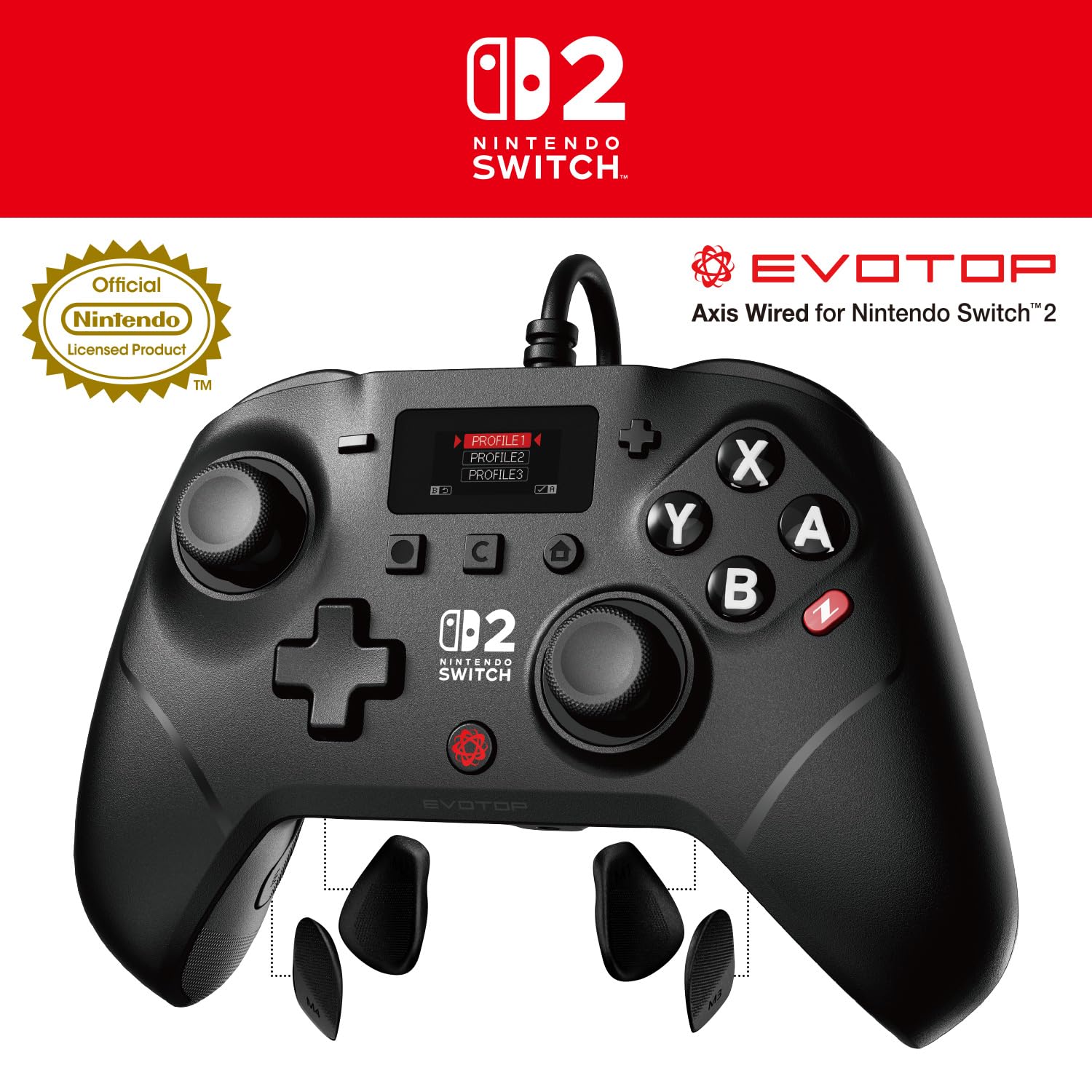 Amazon.co.jp: EVOTOP Axis Wired for Nintendo Switch 2 Switch2＋PC